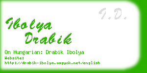 ibolya drabik business card